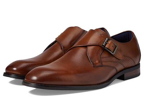 送料無料 ステーシーアダムス Stacy Adams メンズ 男性用 シューズ 靴 オックスフォード 紳士靴 通勤靴 Karcher Monk Strap - Cognac