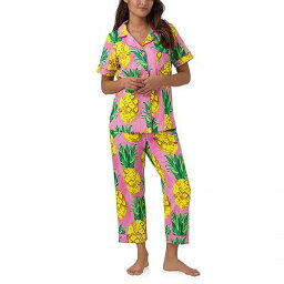 送料無料 ベッドヘッドピージェー Bedhead PJs レディース 女性用 ファッション パジャマ 寝巻き Trina Turk x Bedhead Cropped PJ Set - Pineapples