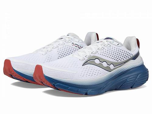 送料無料 サッカニー Saucony メンズ 男性用 シューズ 靴 スニーカー 運動靴 Guide 17 - White/Navy