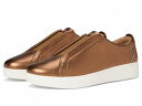 送料無料 フィットフロップ FitFlop レディース 女性用 シューズ 靴 スニーカー 運動靴 Rally Elastic Metallic Leather Slip-On Sneakers - Bronze Mix