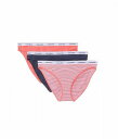  JoNC Calvin Klein Underwear fB[X p t@bV  V[c Modern Logo Bikini 3-Pack - Speakeasy/Calypso Coral/Sophie Stripe_Calypso Coral