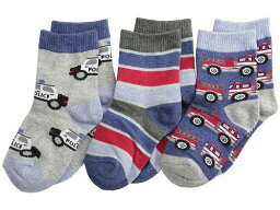 送料無料 ジェフェリーズソックス Jefferies Socks 男の子用 ファッション 子供服 ソックス 靴下 Rescue Vehicles 3 Pack (Infant/Toddler/Little Kid) - Speedy