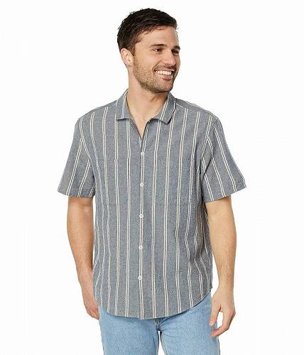  Madewell Y jp t@bV {^Vc Short Sleeve Easy Shirt - Crinkle Cotton - Twin Pinstripe Nighttime