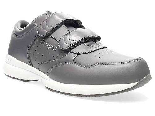 送料無料 プロペット Propét メンズ 男性用 シューズ 靴 スニーカー 運動靴 Life Walker Strap Medicare/HCPCS Code = A5500 Diabetic Shoe - Dark Grey