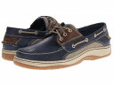 送料無料 スペリー Sperry メンズ 男性用 シューズ 靴 ボートシューズ Billfish 3-Eye Boat Shoe - Navy/Brown