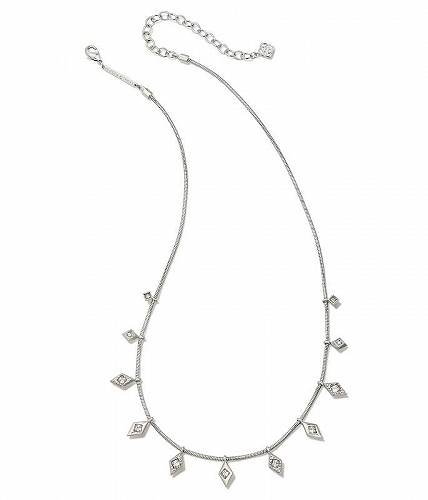 送料無料 ケンドラスコット Kendra Scott レディース 女性用 ジュエリー 宝飾品 ネックレス Kinsley Strand Necklace - Silver White CZ