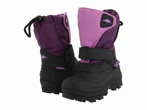 こちらの商品は ツンドラ Tundra Boots Kids 女の子用 キッズシューズ 子供靴 ブーツ スノーブーツ Quebec Wide (Toddler/Little Kid/Big Kid) - Purple です。 注文後のサイズ変更・キャンセルは出来ませんので、十分なご検討の上でのご注文をお願いいたします。 ※靴など、オリジナルの箱が無い場合がございます。ご確認が必要な場合にはご購入前にお問い合せください。 ※画面の表示と実物では多少色具合が異なって見える場合もございます。 ※アメリカ商品の為、稀にスクラッチなどがある場合がございます。使用に問題のない程度のものは不良品とは扱いませんのでご了承下さい。 ━ カタログ（英語）より抜粋 ━ Keep the snow from getting her toes wet with the durable Tundra(TM) Boots Kids Quebec snow boot. Slip-on boots crafted in a nylon, water-resistant upper. Protective mid-calf boots constructed with a toe bumper, adjustable hook-and-loop closure, stretch cuff with adjustable toggle, and a mid-weight felt lining. Crafted with a cushioned footbed and a non-marking rubber outsole to provide traction for wet surfaces. Temperature rated to -22F or -30C. ※掲載の寸法や重さはサイズ「8 Toddler, width W」を計測したものです. サイズにより異なりますので、あくまで参考値として参照ください. 実寸（参考値）： Heel Height: 約 2.54 cm Weight: 約 280 g Circumference: 約 29.21 cm Shaft: 約 17.78 cm ■サイズの幅(オプション)について Slim &lt; Narrow &lt; Medium &lt; Wide &lt; Extra Wide S &lt; N &lt; M &lt; W A &lt; B &lt; C &lt; D &lt; E &lt; EE(2E) &lt; EEE(3E) ※足幅は左に行くほど狭く、右に行くほど広くなります ※標準はMedium、M、D(またはC)となります ※メーカー毎に表記が異なる場合もございます