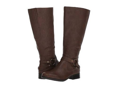 送料無料 ライフストライド LifeStride レディース 女性用 シューズ 靴 ブーツ ロングブーツ X-Felicity Wide Calf - Dark Tan