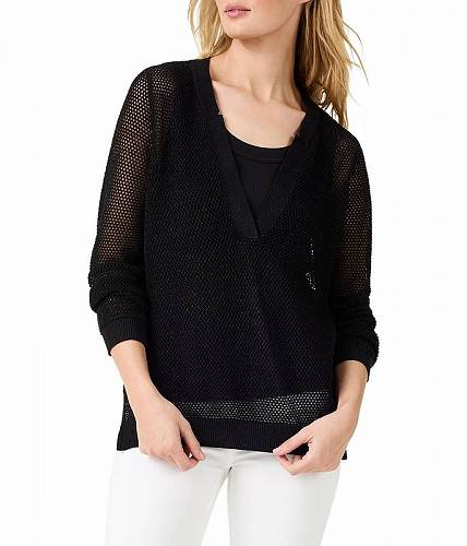 楽天グッズ×グッズ送料無料 ニックアンドゾー NIC+ZOE レディース 女性用 ファッション セーター Mesh Stitch Sweater - Black Onyx