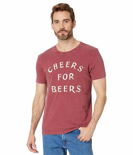 楽天グッズ×グッズ送料無料 ラッキーブランド Lucky Brand メンズ 男性用 ファッション Tシャツ Cheers Shirt - Ruby Wine