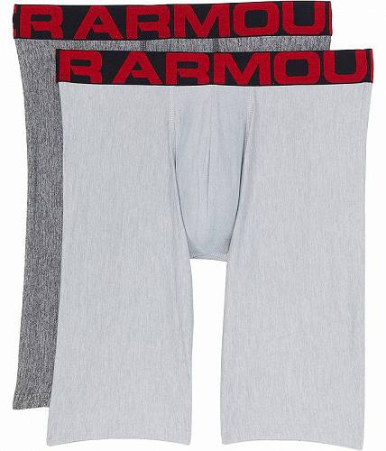 楽天グッズ×グッズ送料無料 アンダーアーマー Under Armour メンズ 男性用 ファッション 下着 Tech 9" Boxerjock（R） 2-Pack - Mod Gray Light Heather/Jet Gray Light Heather