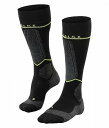 送料無料 ファルケ Falke メンズ 男性用 ファッション ソックス 靴下 スリッパ SK Energizing Wool Knee High Ski Socks W4 - Black/Lightning