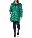  JoNC Calvin Klein fB[X p t@bV AE^[ WPbg R[g _EEEC^[R[g Hooded Chevron Packable Down Jacket (Standard and Plus) - Shine Spruce