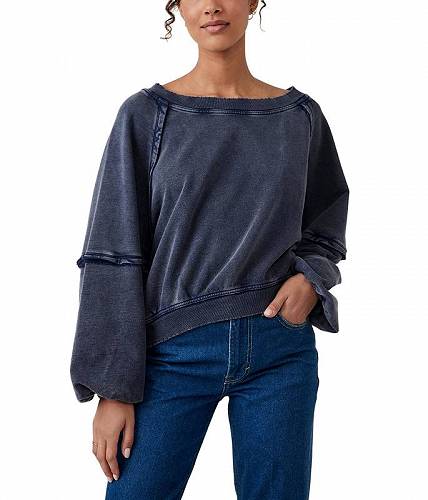 送料無料 フリーピープル Free People レディース 女性用 ファッション セーター Sweet Deets Sweatshirt - Navy