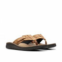 送料無料 クラークス Clarks メンズ 男性用 シューズ 靴 サンダル Wesley Sun - Tan Leather