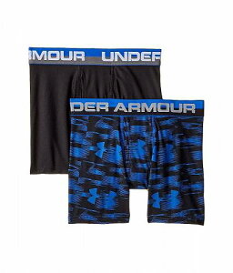 送料無料 アンダーアーマー Under Armour Kids 男の子用 ファッション 子供服 下着 2 Pack UA Blur Boxer Brief (Big Kids) - Ultra Blue