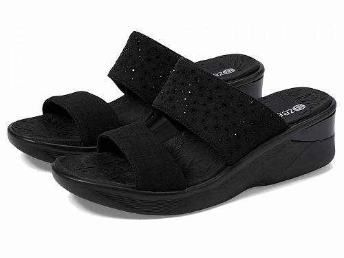 送料無料 Bzees レディース 女性用 シューズ 靴 サンダル Sienna Bright Wedge Sandals - Black