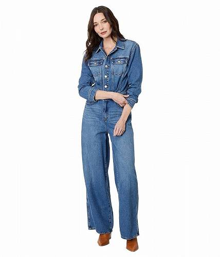 送料無料 Madewell レディース 女性用 ファッション ジャンプスーツ つなぎ セット Denim Wide-Leg Coverall Jumpsuit in Byrne Wash - Byrne Wash