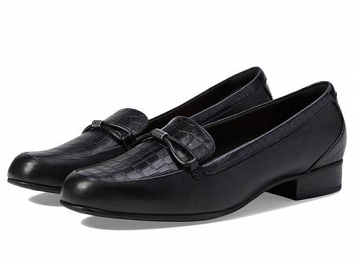 クラークス 送料無料 クラークス Clarks レディース 女性用 シューズ 靴 ヒール Juliet Shine - Black Croc Print Leather