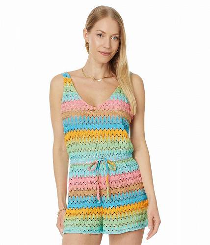 送料無料 ショーミーユアムームー Show Me Your Mumu レディース 女性用 ファッション ジャンプスーツ つなぎ セット Ren Romper - Multi Stripe Crochet