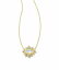 ̵ ɥ饹å Kendra Scott ǥ  奨꡼  ͥå쥹 Grayson Sunburst Frame Short Pendant Necklace - Gold Iridescent Opalite Illusion