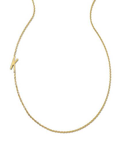 送料無料 ケンドラスコット Kendra Scott レディース 女性用 ジュエリー 宝飾品 ネックレス Letter Inline Initial Necklace - 18K Gold Vermeil K