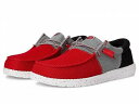 送料無料 ヘイデュード Hey Dude メンズ 男性用 シューズ 靴 ローファー Wally Tri Varsity Mesh - Red/Grey
