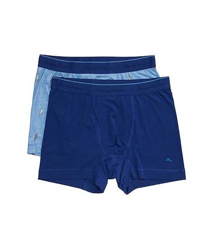 ̵ ȥߡХϥ Tommy Bahama   եå  2-Pack Mesh Tech Boxer Briefs - Navy/Blue Parrot