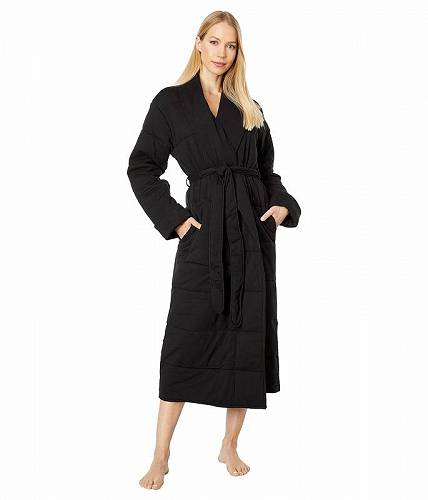 楽天グッズ×グッズ送料無料 Skin レディース 女性用 ファッション パジャマ 寝巻き バスローブ Sierra Cotton Duvet Robe - Black