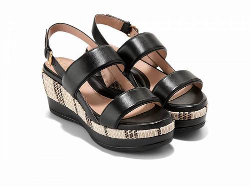 コールハーン 送料無料 コールハーン Cole Haan レディース 女性用 シューズ 靴 ヒール Aislin Wedge Sandal - Black Leather/Canvas