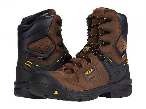 送料無料 キーン Keen Utility メンズ 男性用 シューズ 靴 ブーツ ワークブーツ Dover 8&quot; Waterproof (Carbon-fiber Toe) - Dark Earth/Black