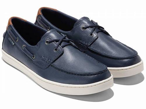 送料無料 コールハーン Cole Haan メンズ 男性用 シューズ 靴 ボートシューズ Nantucket Boat Shoe - Navy Blazer/Ivory