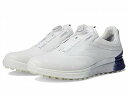 楽天グッズ×グッズ送料無料 エコー ゴルフ ECCO Golf メンズ 男性用 シューズ 靴 スニーカー 運動靴 S-Three BOA GORE-TEX（R） Waterproof Hybrid - White/Blue Depths/Bright White Cow Leather