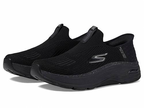 送料無料 スケッチャーズ SKECHERS レディース 女性用 シューズ 靴 スニーカー 運動靴 Max Cushioning Arch Fit Fluidity Hands Free Slip-Ins - Black