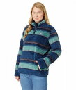  Salty Crew fB[X p t@bV AE^[ WPbg R[g WPbg Calm Seas Sherpa Pullover - Blue Steel