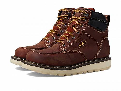 楽天グッズ×グッズ送料無料 キーン Keen Utility メンズ 男性用 シューズ 靴 ブーツ ワークブーツ Cincinnati 6" Waterproof （Soft Toe） - Tuscan Red/Sandshell