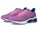 送料無料 ミズノ Mizuno レディース 女性用 シューズ 靴 スニーカー 運動靴 Wave Creation 25 SSW - Rosebud/Navy Peony