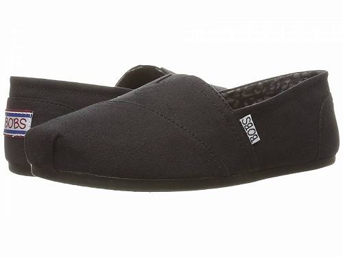 送料無料 ボブス スケッチャーズ BOBS from SKECHERS レディース 女性用 シューズ 靴 フラット Bobs Plush - Peace and Love - Black