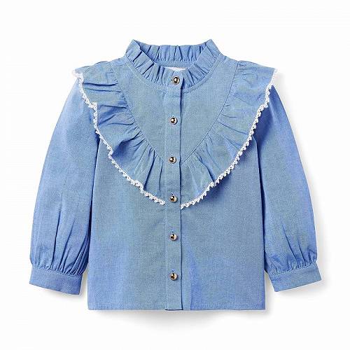 送料無料 Janie and Jack 女の子用 ファッション 子供服 ブラウス Chambray Blouse (Toddler/Little Ki..