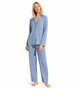 送料無料 エバージェイ Eberjey レディース 女性用 ファッション パジャマ 寝巻き Gisele Rib Long Pj Set - Wedgewood Blue