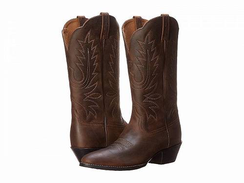 ̵ ꥢ Ariat ǥ  塼  ֡ ֡ Heritage Western R Toe - Distressed Brown