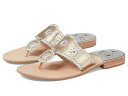 送料無料 ジャックロジャース Jack Rogers レディース 女性用 シューズ 靴 サンダル Jacks Flat Sandal - Platinum/Silver Metallic Nappa