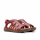 送料無料 クラークス Clarks レディース 女性用 シューズ 靴 サンダル April Belle - Red Leather