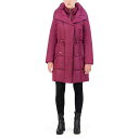  R[n[ Cole Haan fB[X p t@bV AE^[ WPbg R[g _EEEC^[R[g Shawled Hood Mineral Nylon Coat with Bib - Ruby