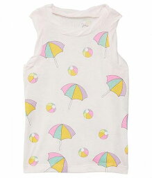 送料無料 Chaser Kids 女の子用 ファッション 子供服 タンクトップ Beach Balls and Umbrellas Tank Top (Toddler/Little Kids) - Pinky