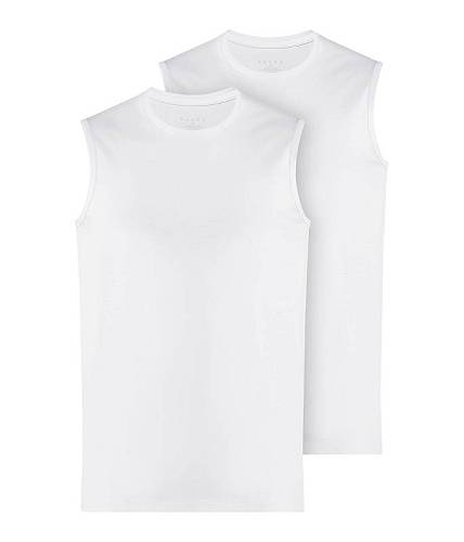 送料無料 ファルケ Falke メンズ 男性用 ファッション タンクトップ Daily Comfort Crew Neck Muscle Shirt 2-Pack - White (White 2000)