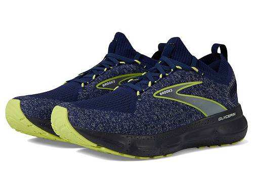 送料無料 ブルックス Brooks メンズ 男性用 シューズ 靴 スニーカー 運動靴 Glycerin StealthFit 20 - Blue/Ebony/Lime