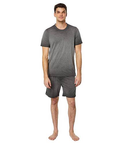 送料無料 ベアフードドリームズ Barefoot Dreams メンズ 男性用 ファッション パジャマ 寝巻き Malibu Collection(R) Tri-Blend Tee and Shorts Set - Mineral