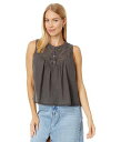  bL[uh Lucky Brand fB[X p t@bV uEX Embroidered Cutwork Tank - Raven