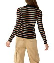 送料無料 サンクチュアリ Sanctuary レディース 女性用 ファッション セーター Detailed Rib Mock Top - Black/Caramel Cafe/Milk Stripe 2